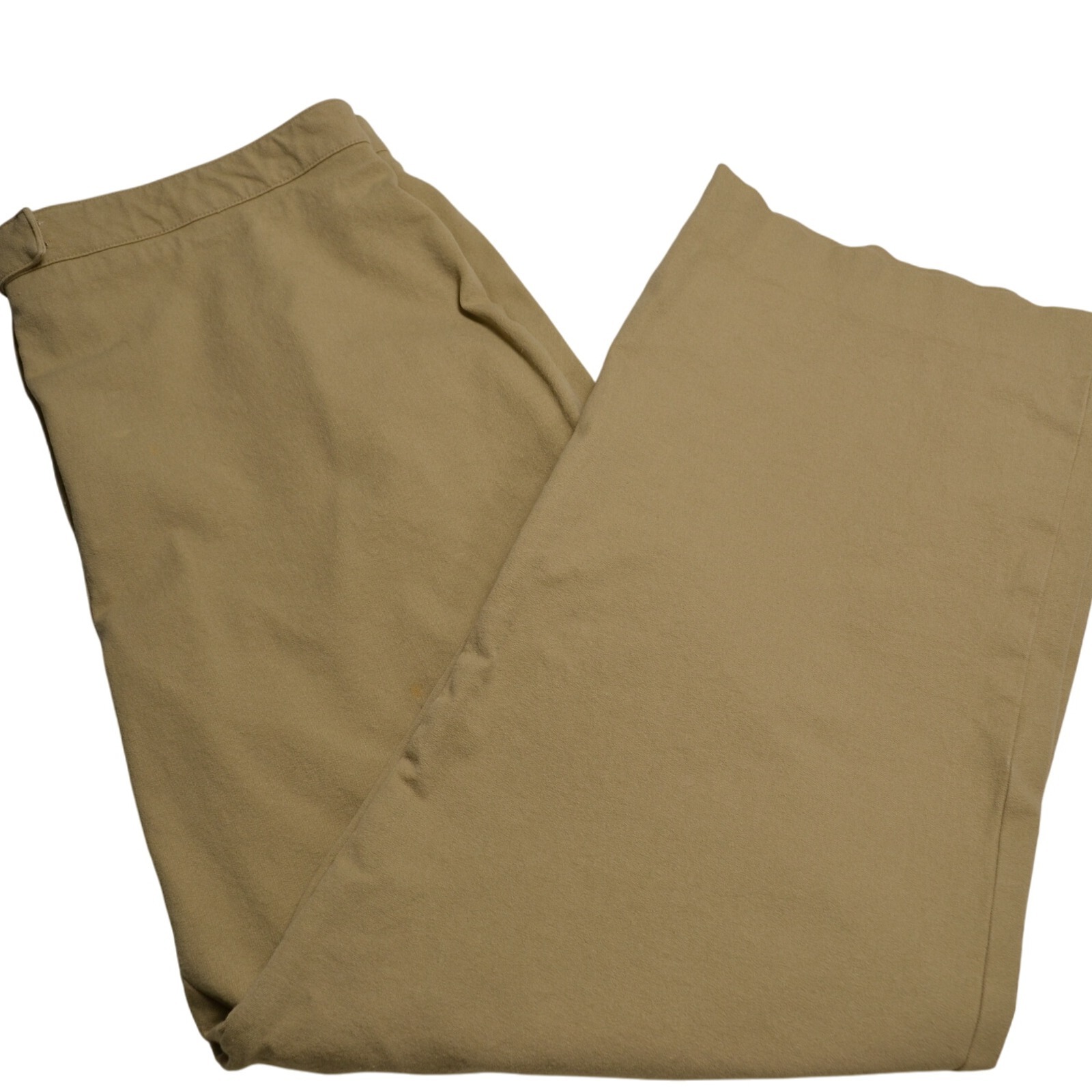 Lauren By Ralph Lauren Pants Women's Tan Wide Leg Stretch Size 16 Event Classic